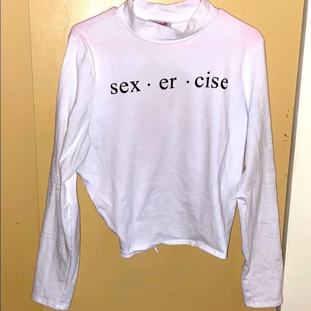 Sexercise openback drawstring shirt